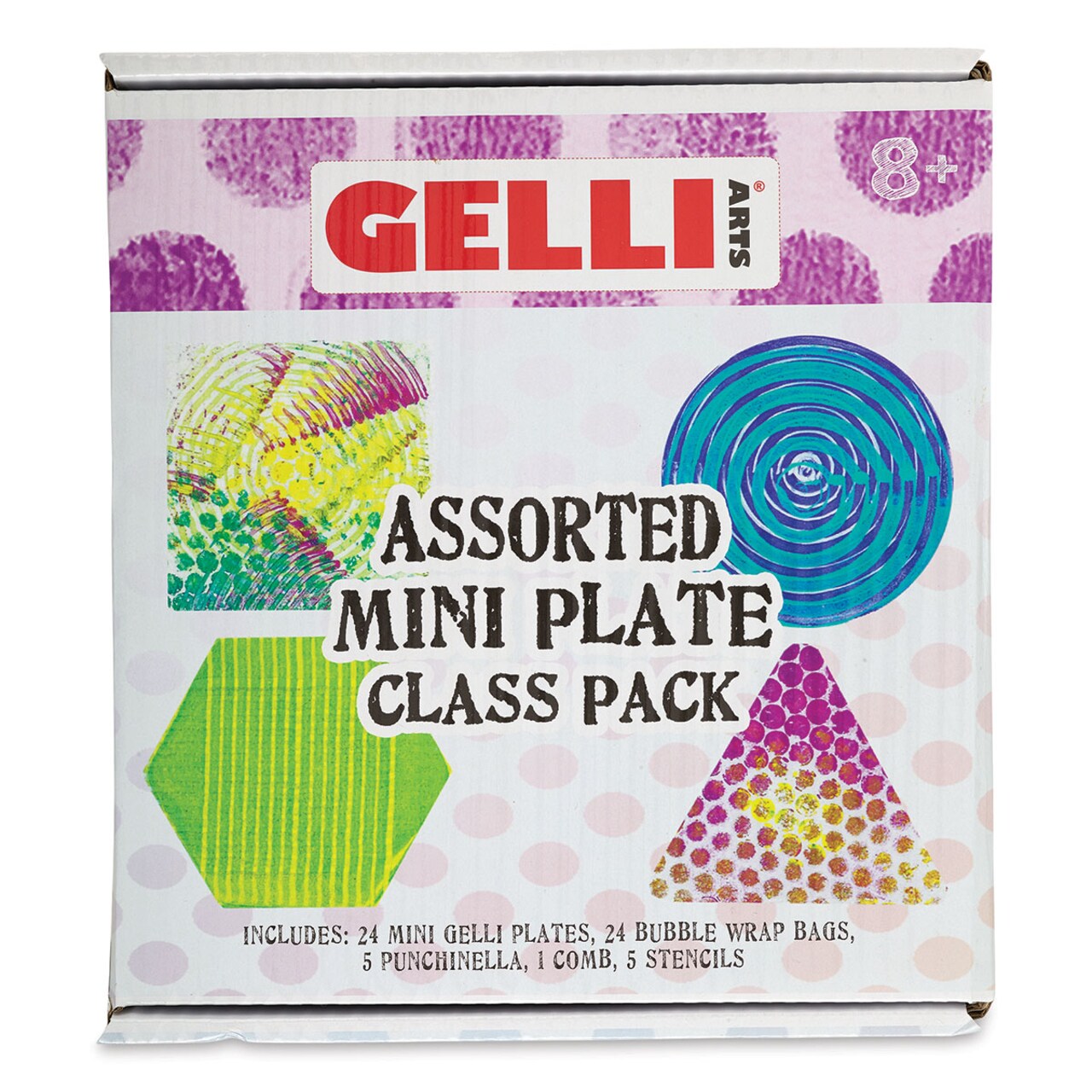 Gelli Arts Printing Plates - Student Printing Plates, Mini Assorted, Class Pack of 24